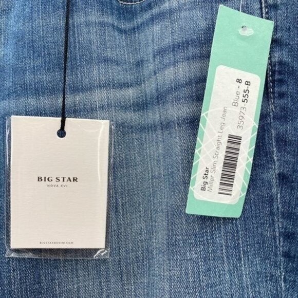 Big Star Hydra Cigarette Slim Straight High Rise 29 Stitch Fix Denim Jeans NEW - Picture 2 of 8